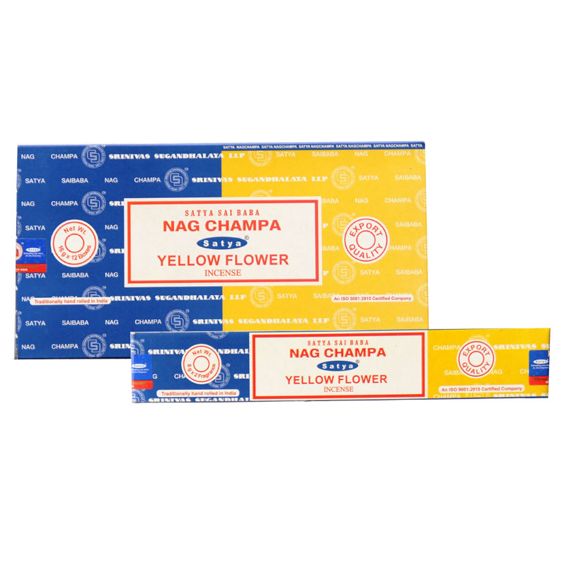 Satya Nag Champa Yellow Flower Incense Sticks - 15gr