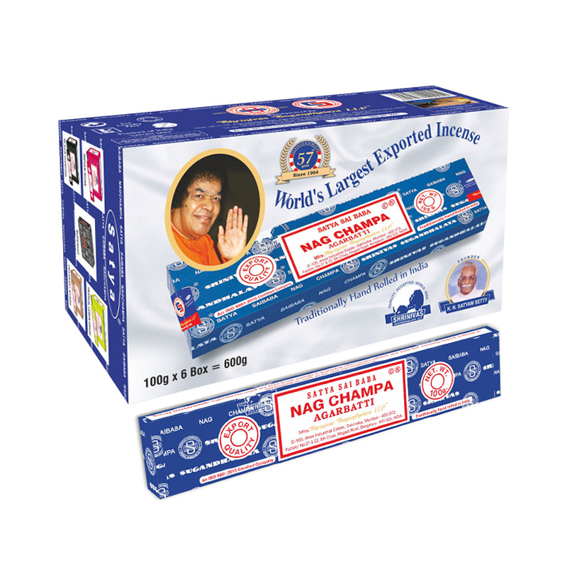 Set de 6 Inciensos Nag Champa - 100g - satya